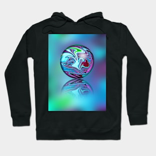 Purple and turquoise digital ball Hoodie